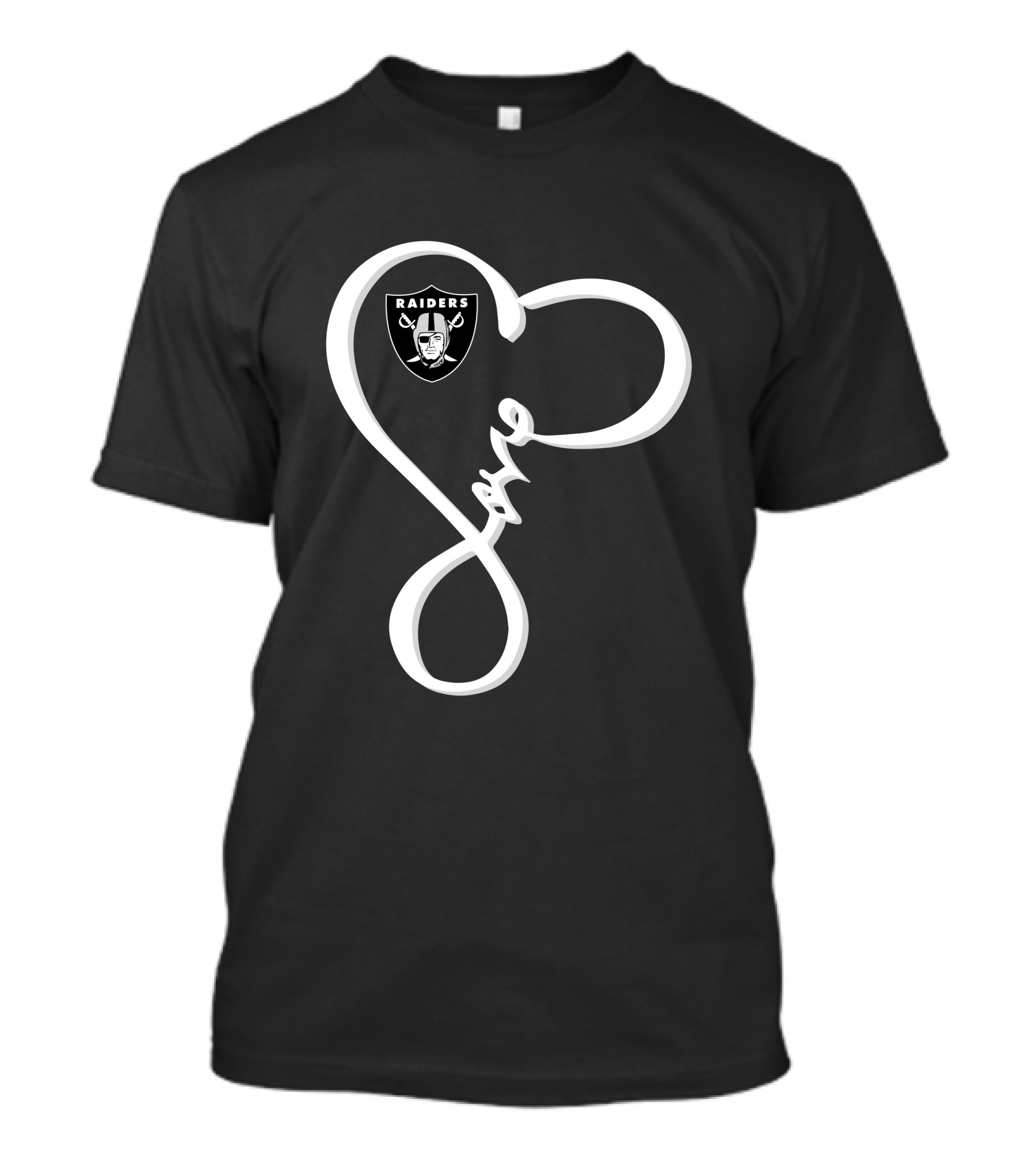 Love My Raiders Heart Design Las Vegas Raiders T-Shirt