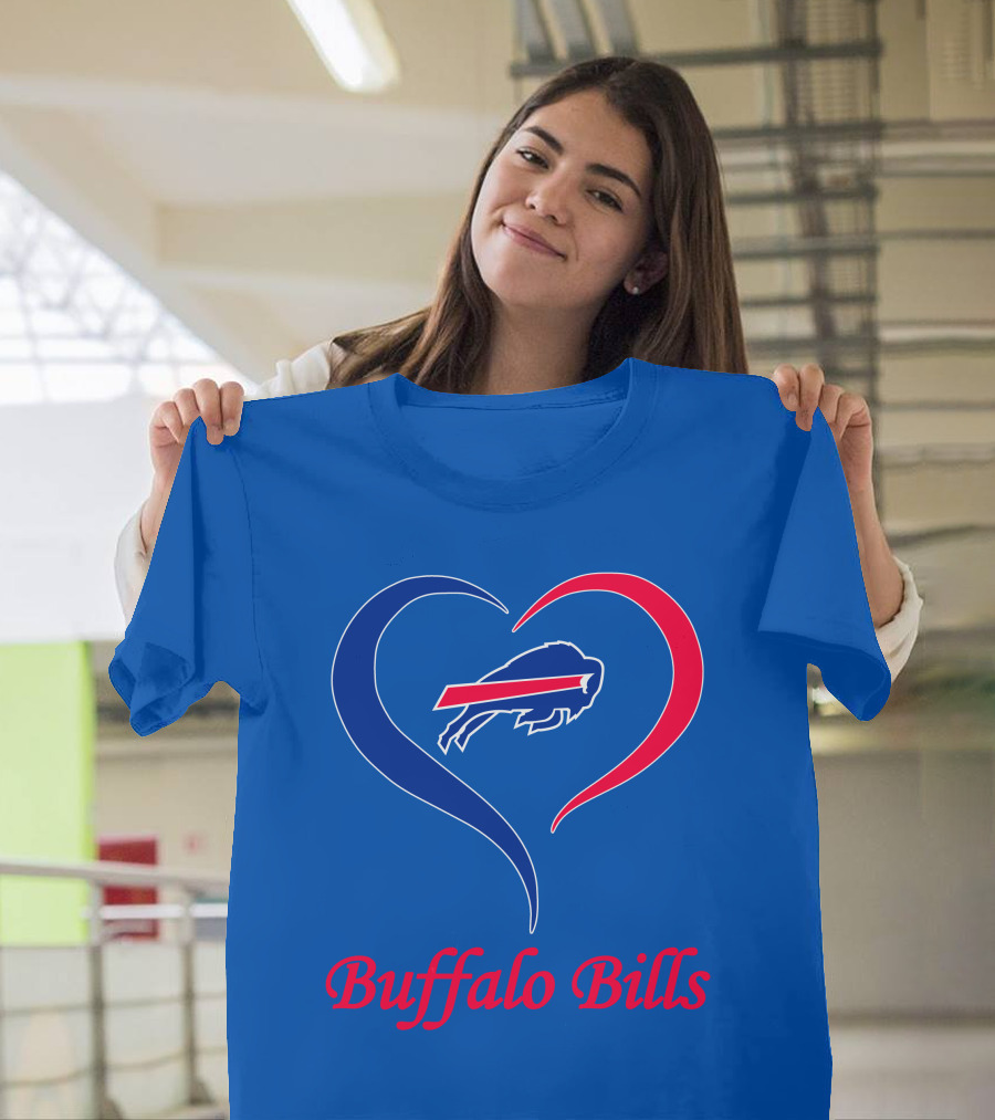 Buffalo Bills Heart Logo Fan Spirit T-Shirt