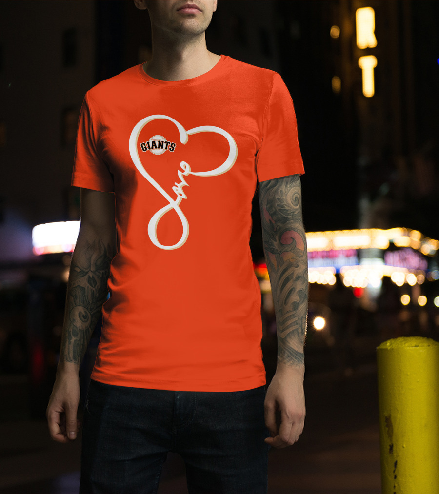 San Francisco Giants Love Heart Script T-Shirt