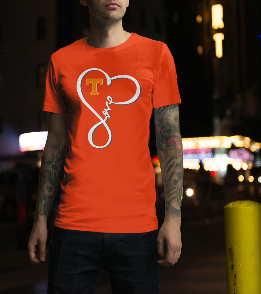 Heart-Shaped Love Tennessee Volunteers T-Shirt