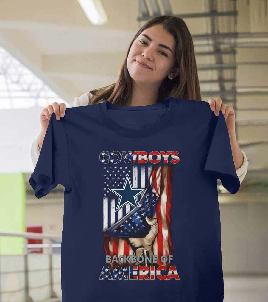 Cowboys Backbone Of America Star And Stripes Patriots T-Shirt