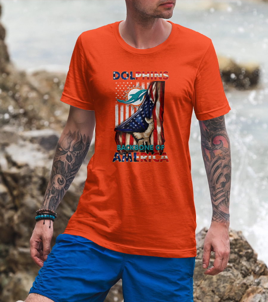 Dolphins Backbone Of America Miami T-Shirt