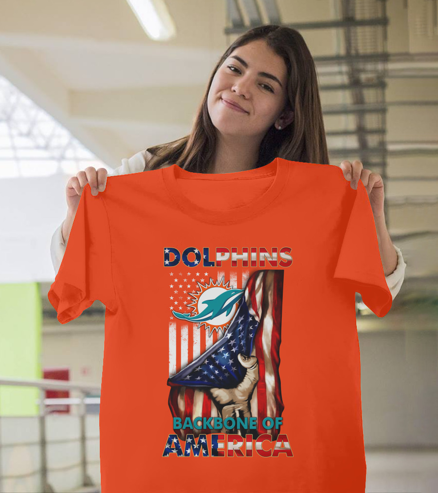 Dolphins Backbone Of America Miami T-Shirt
