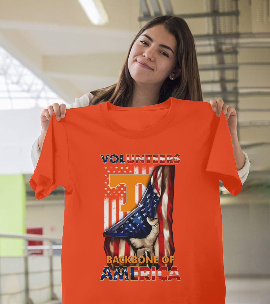 Tennessee Volunteers Backbone Of America Patriotic T-Shirt