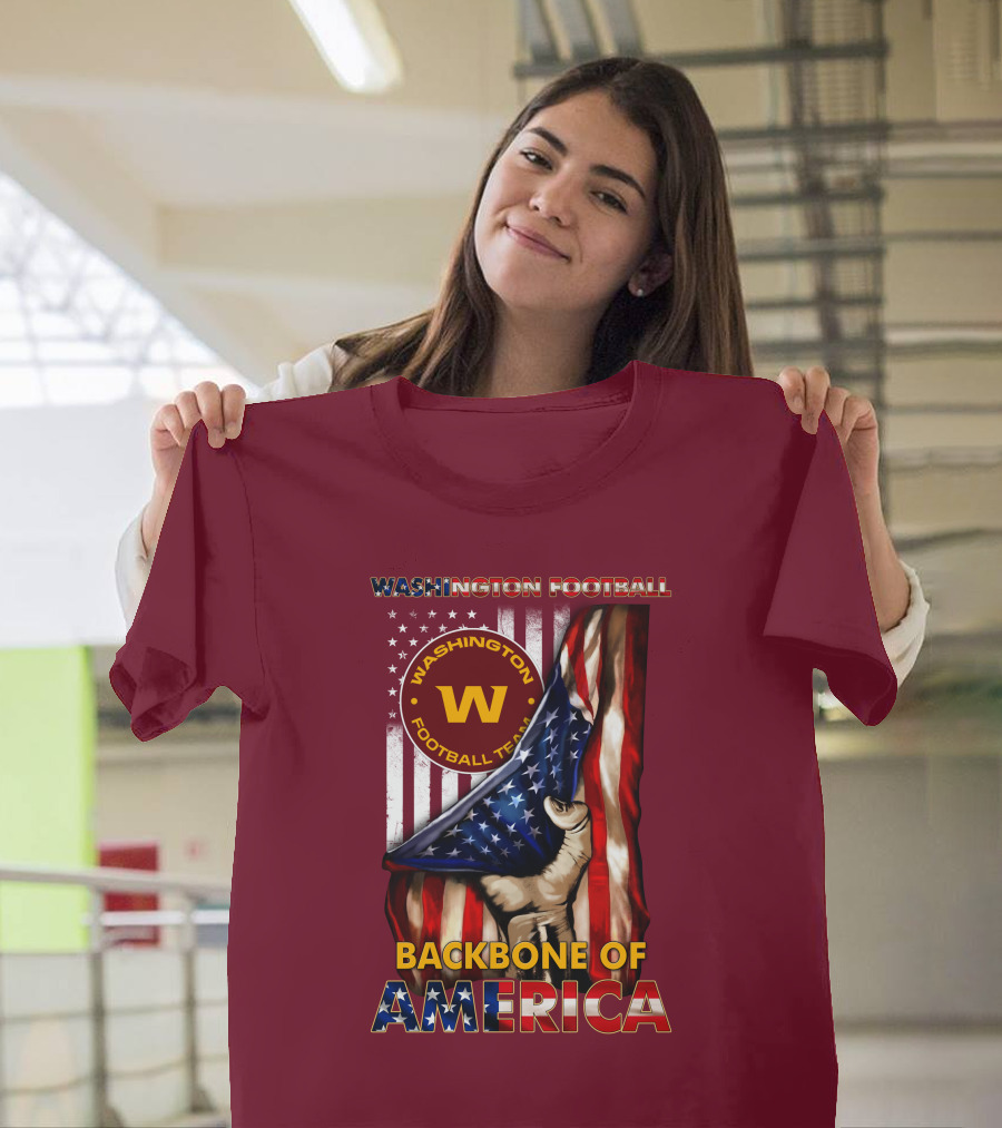 Washington Football Team Backbone Of America Stars And Stripes W T-Shirt