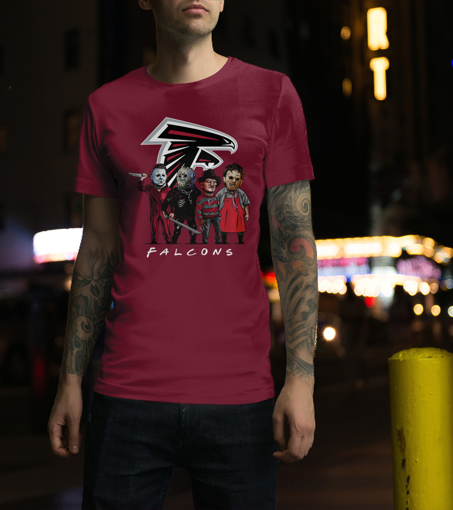 Atlanta Falcons The Slasher Squad Halloween Teams T-Shirt