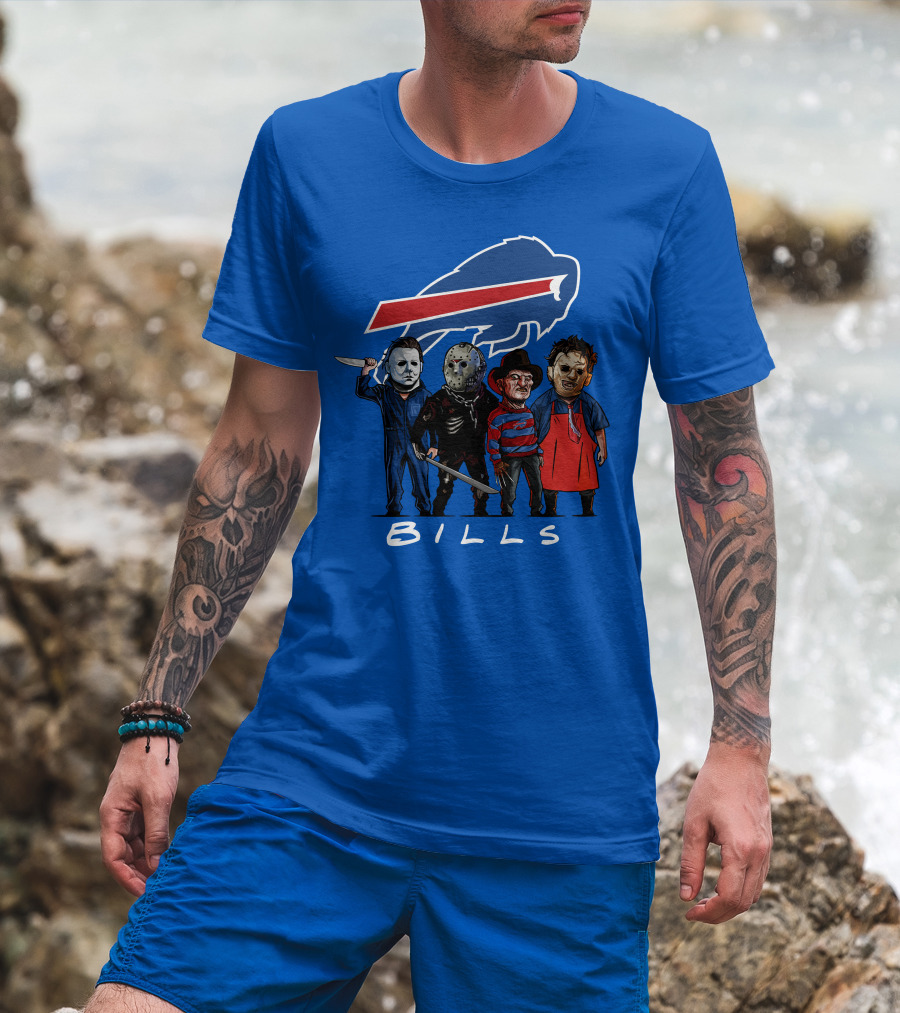 Buffalo Bills Halloween The Slasher Squad Teams Bills T-Shirt