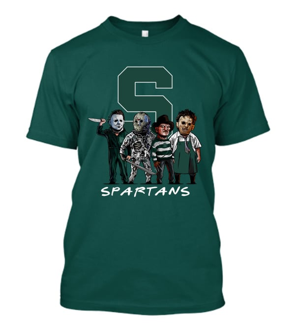 Halloween Slasher Squad Michigan State Spartans Monsters T-Shirt
