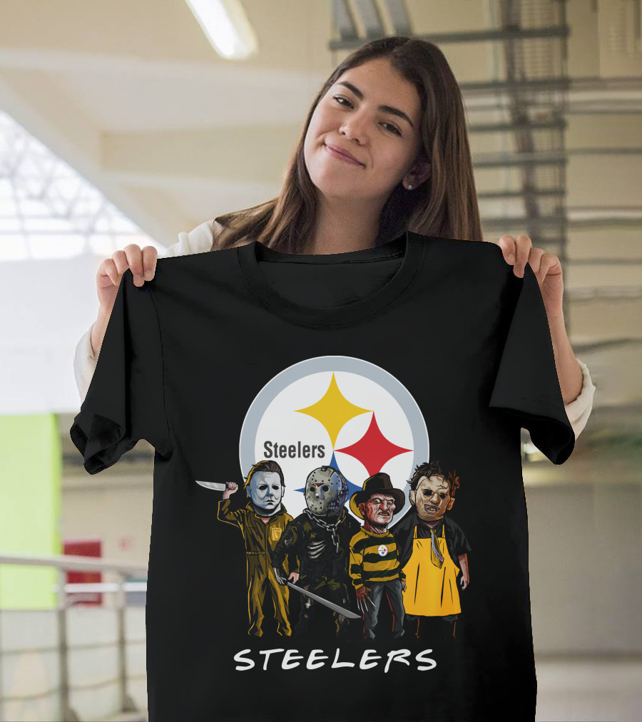 Pittsburgh Steelers Halloween Slasher Squad Team Characters T-Shirt