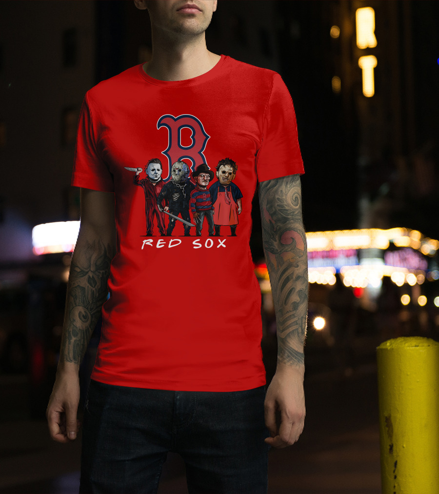 Boston Red Sox Halloween Horror Icons Slasher Squad T-Shirt