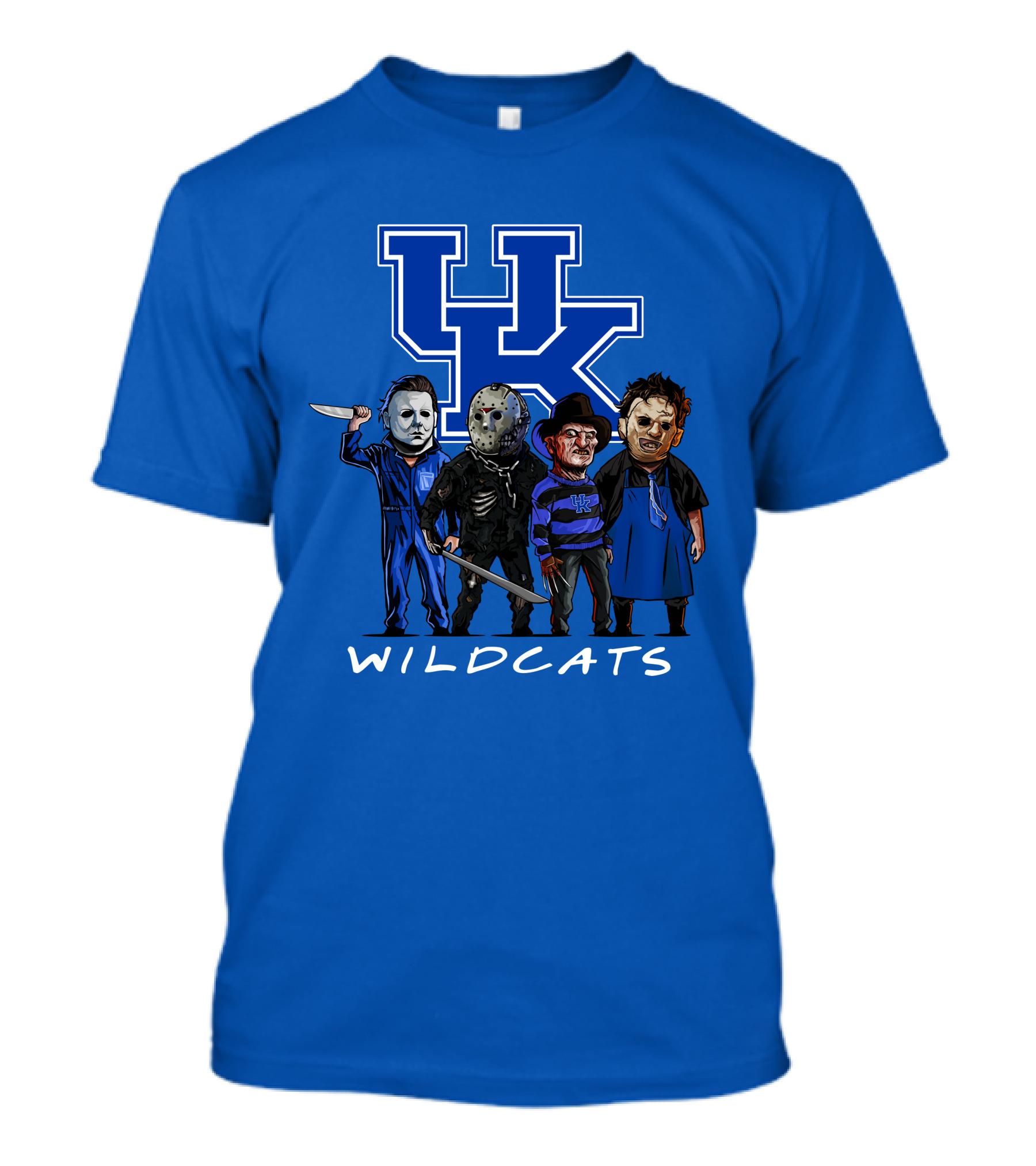 Kentucky Wildcats Halloween Horror Characters Team Up With Iconic Slashers T-Shirt