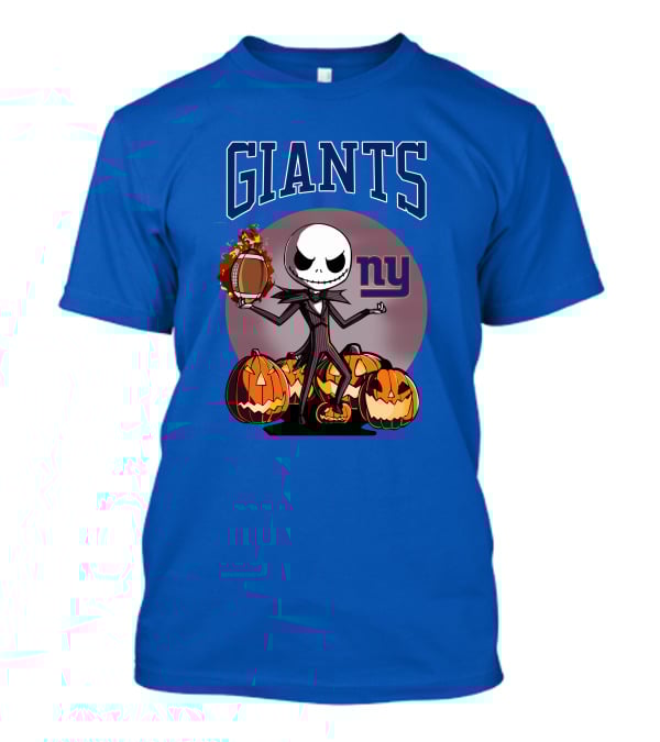 Giants NY Jack Skellington Pumpkin Halloween T-Shirt