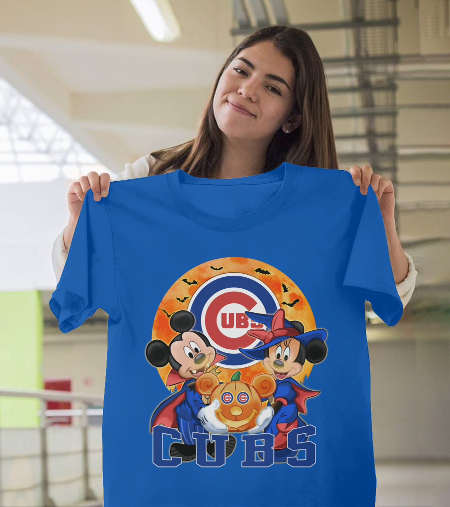 Chicago Cubs Mickey Mouse Minnie Mouse Halloween Pumpkin Magic T-Shirt