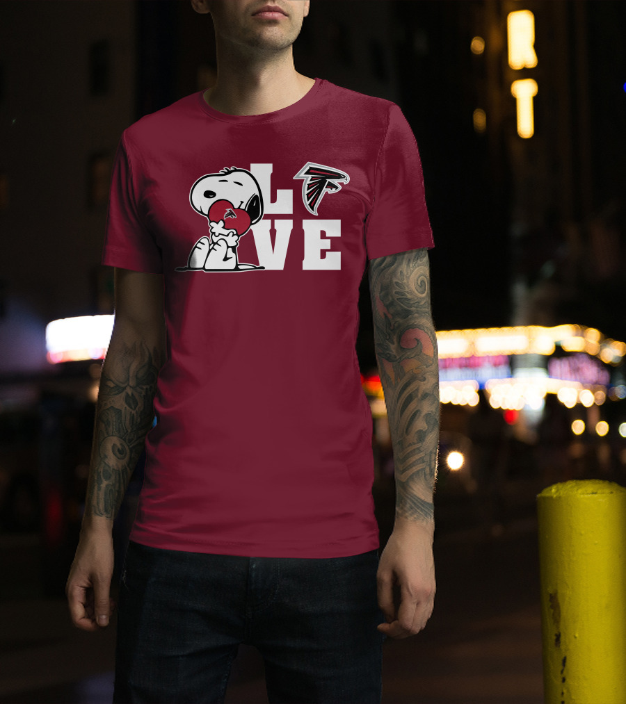 Snoopy Atlanta Falcons Love T-Shirt