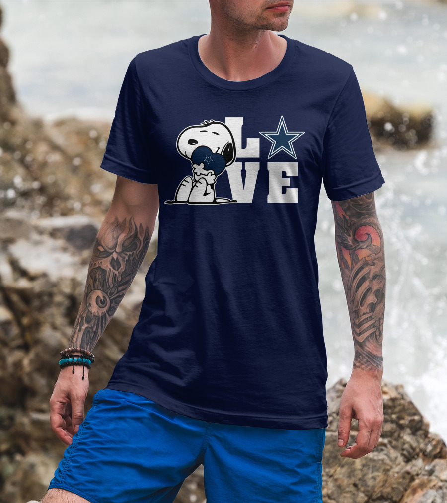 Snoopy Love Dallas Cowboys Star T-Shirt