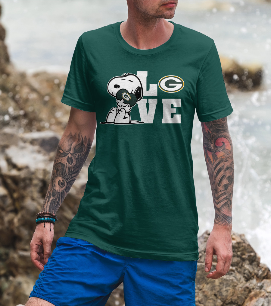 Snoopy Love Green Bay Packers T-Shirt