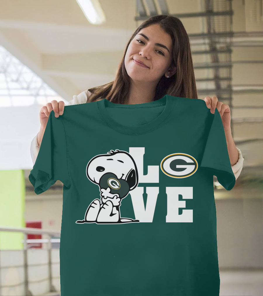 Snoopy Love Green Bay Packers T-Shirt