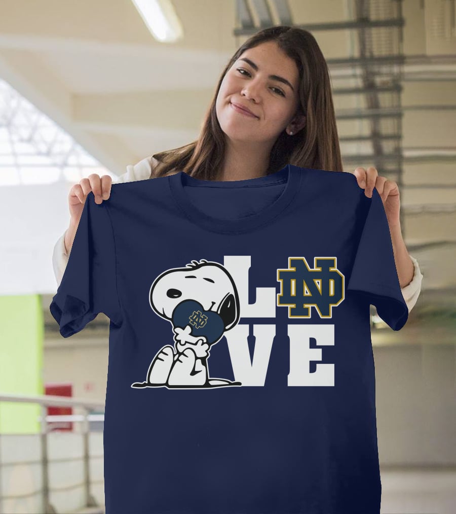 Snoopy Notre Dame Fighting Irish Love Nd T-Shirt