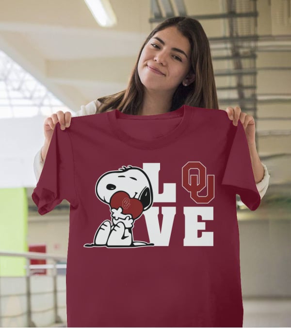 Snoopy Love Ou Oklahoma Sooners T-Shirt