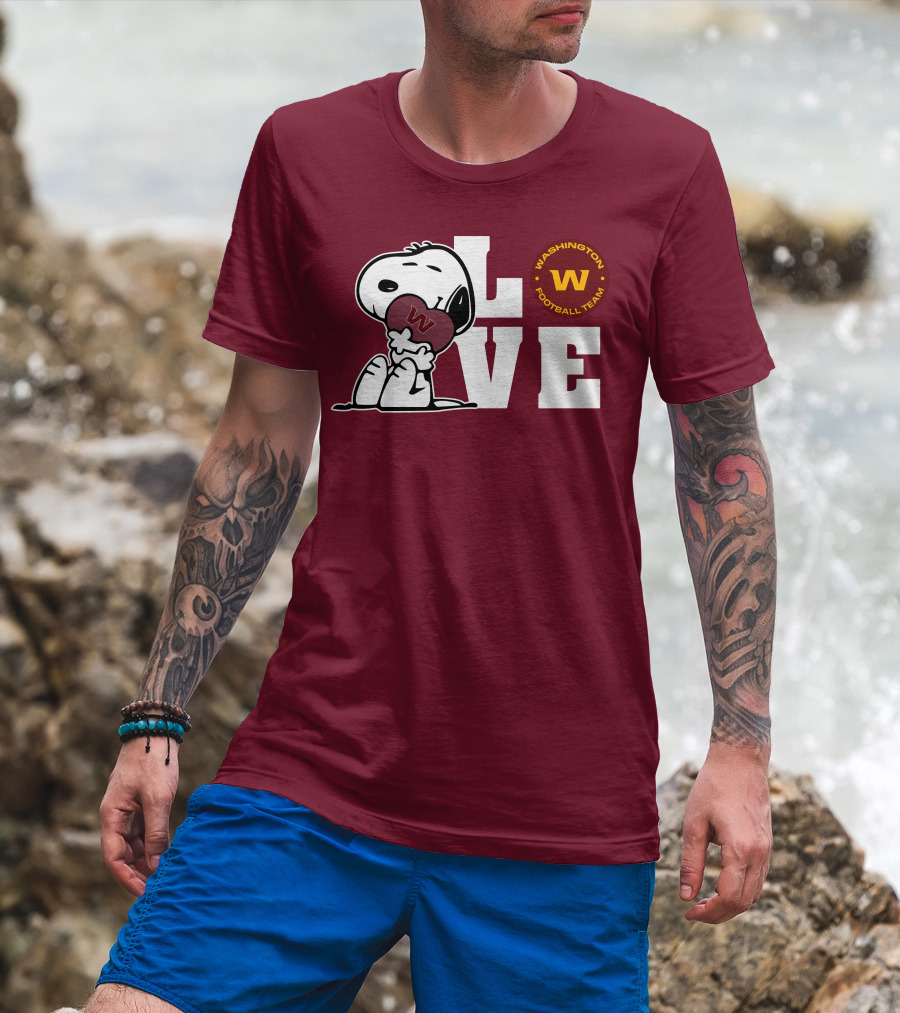 Snoopy Love Washington Football Team W T-Shirt