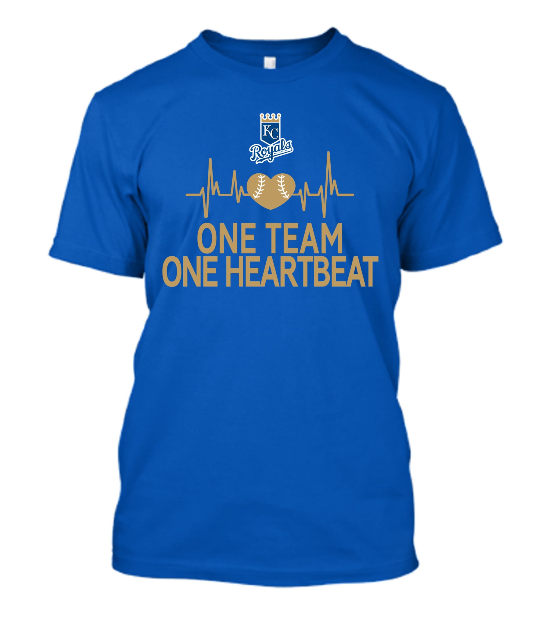 Kansas City Royals Baseball Heartbeat One Team One Heartbeat T-Shirt