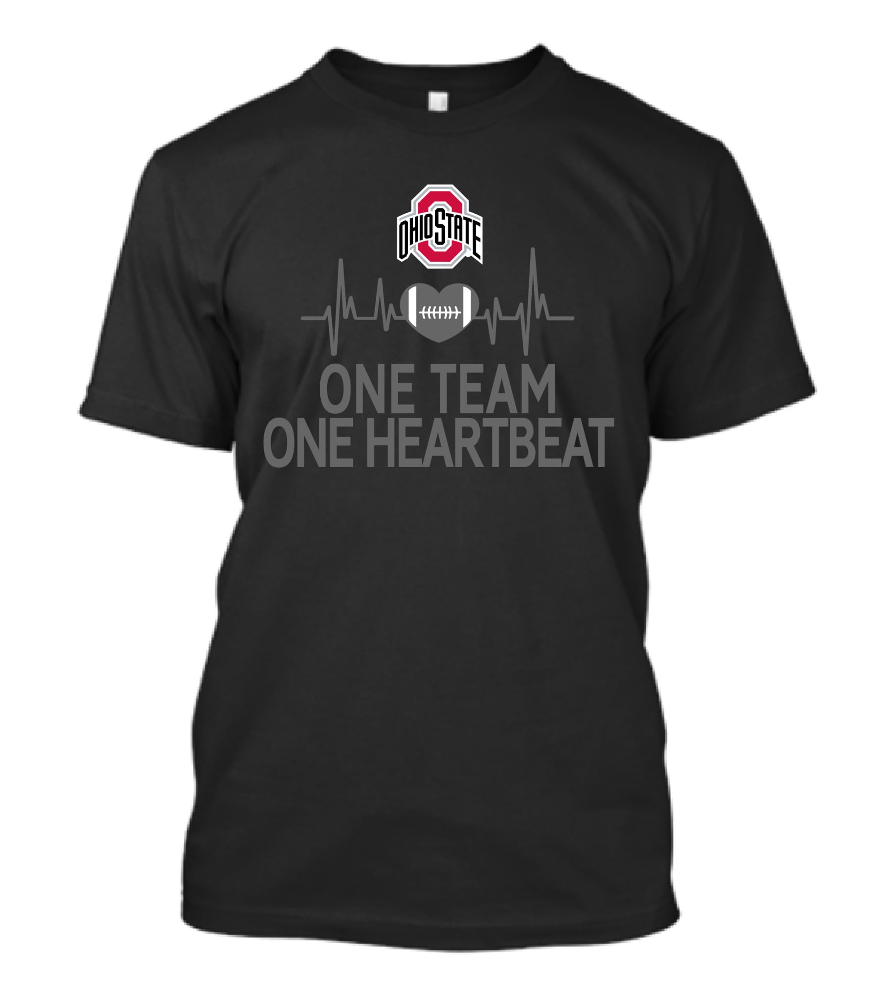 Ohio State Buckeyes Football Heartbeat Team Spirit T-Shirt