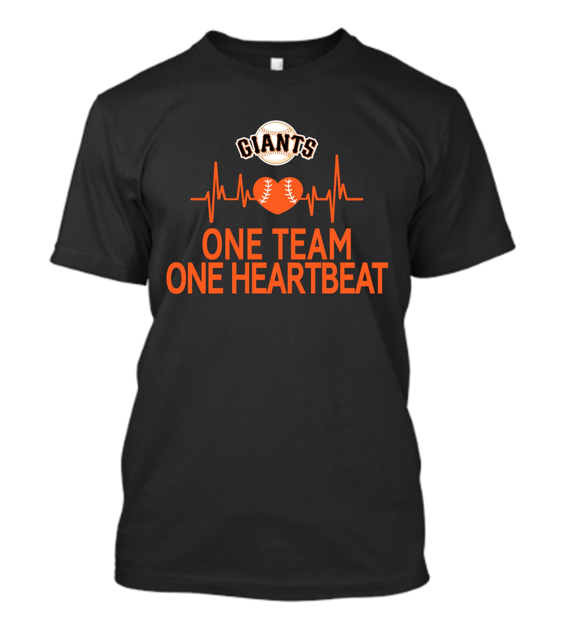 San Francisco Giants Baseball Heartbeat One Team One Heartbeat T-Shirt