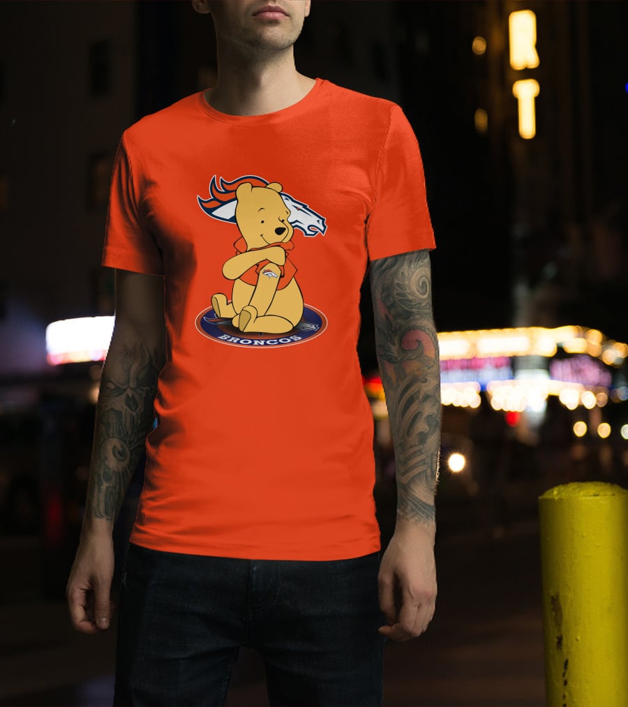 Denver Broncos Winnie The Pooh Football Fan T-Shirt