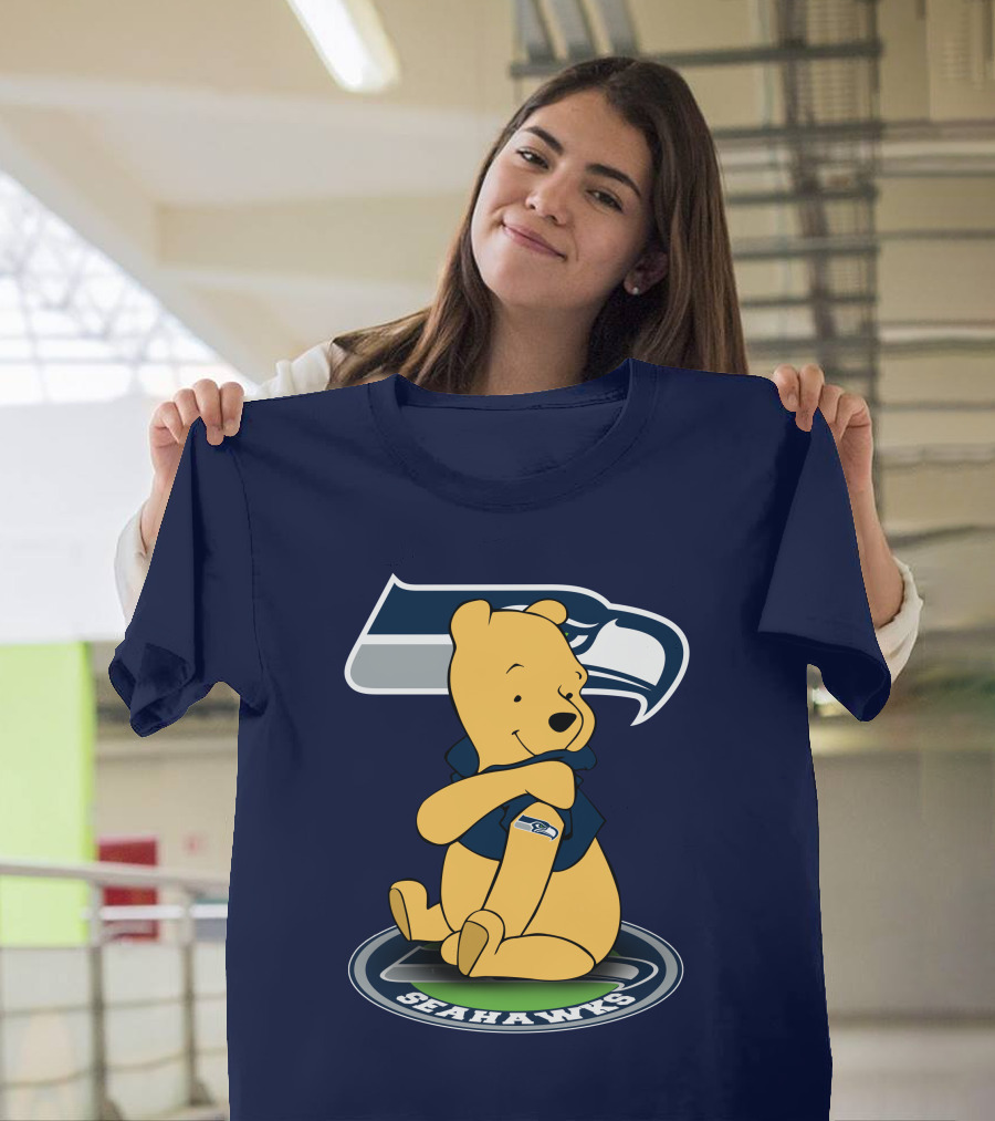 Seattle Seahawks Winnie the Pooh Fan Crossover T-Shirt