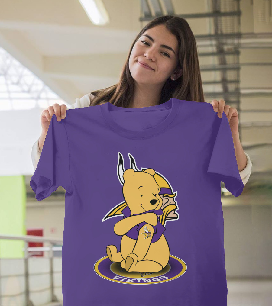 Winnie the Pooh Minnesota Vikings Crossover Fans T-Shirt