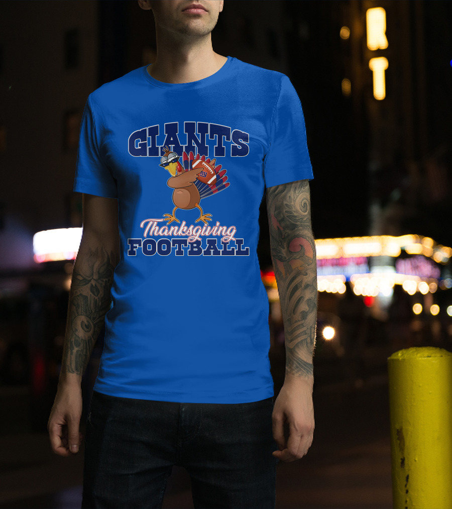 Giants Thanksgiving Football Turkey T-Shirt