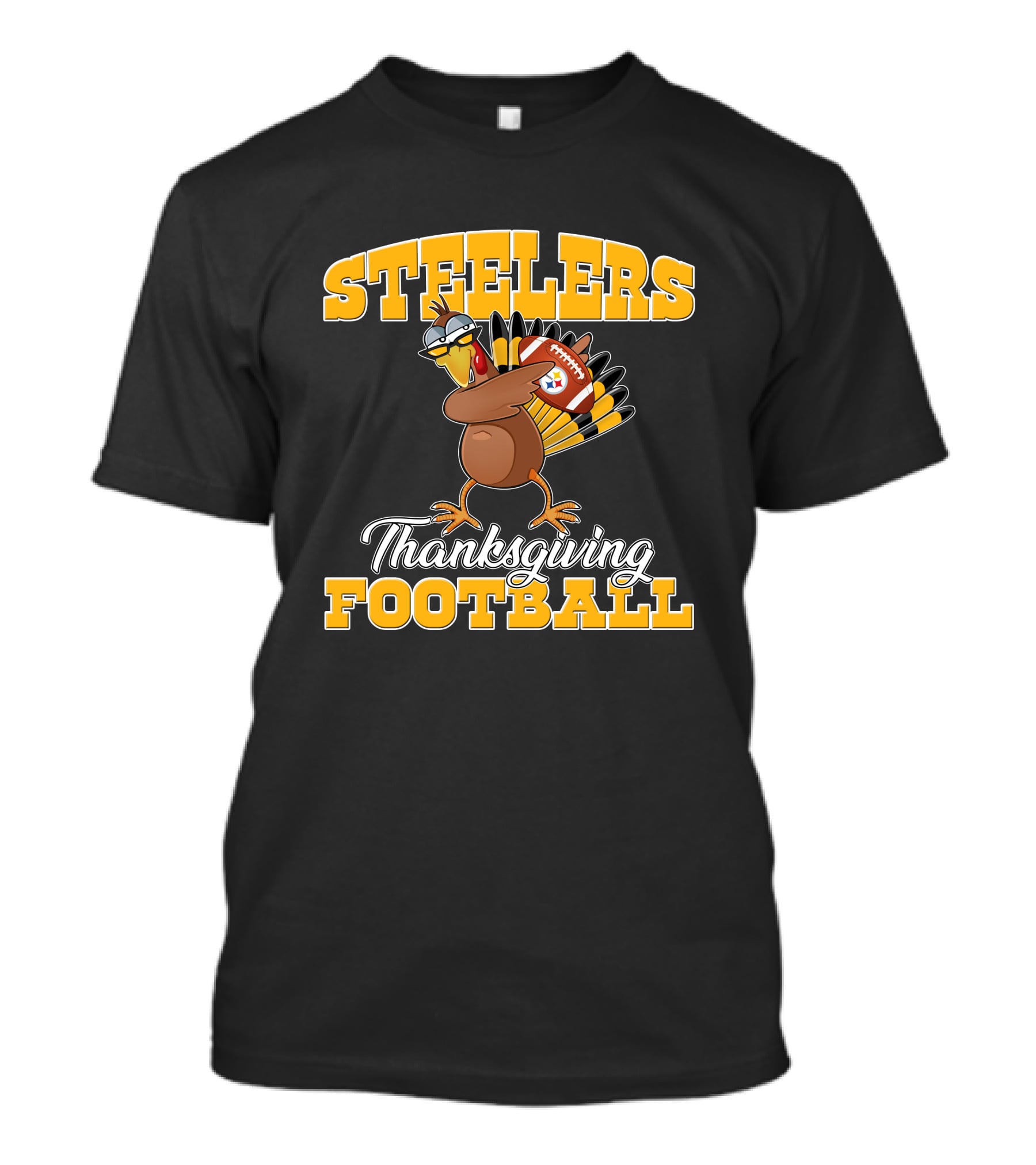 Steelers Thanksgiving Football Turkey T-Shirt