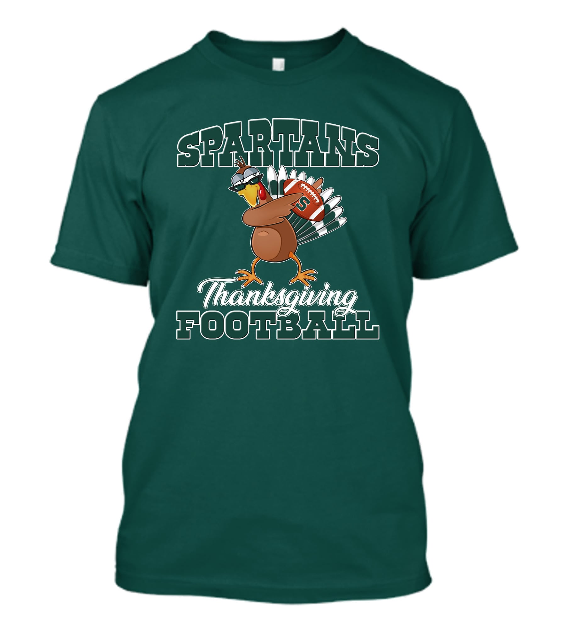 Spartans Thanksgiving Football Turkey Michigan State T-Shirt