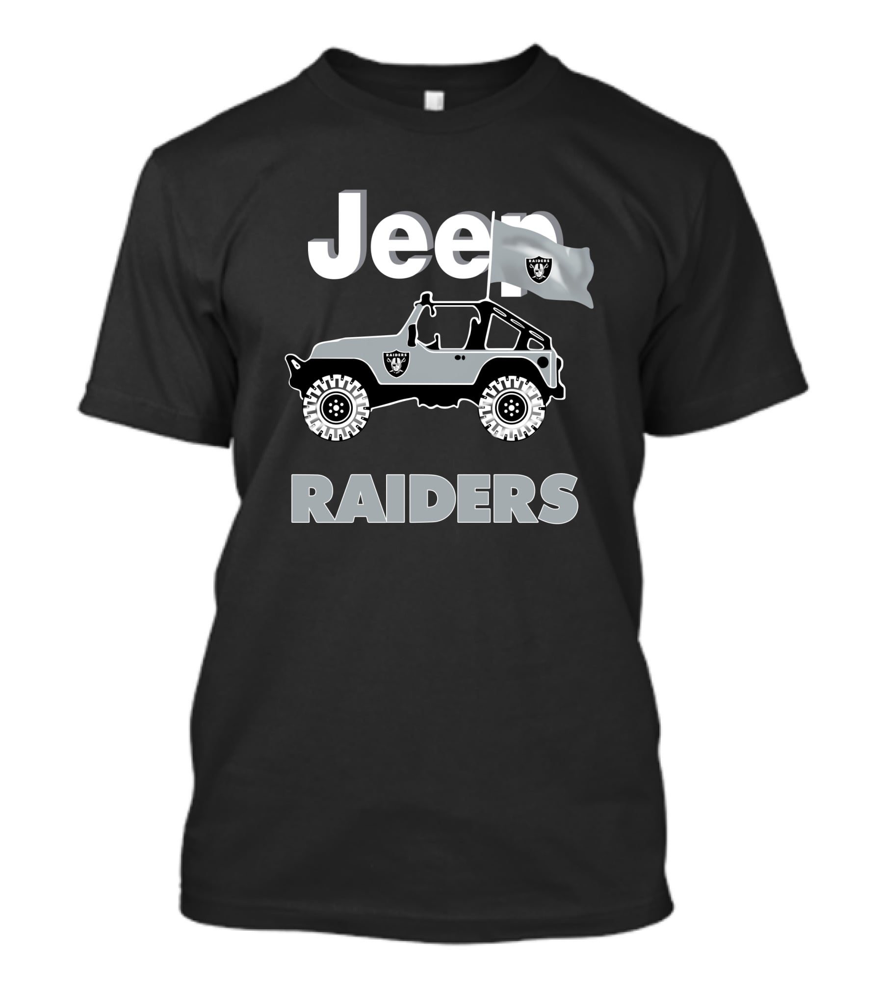 Las Vegas Raiders Jeep Flag Adventure T-Shirt