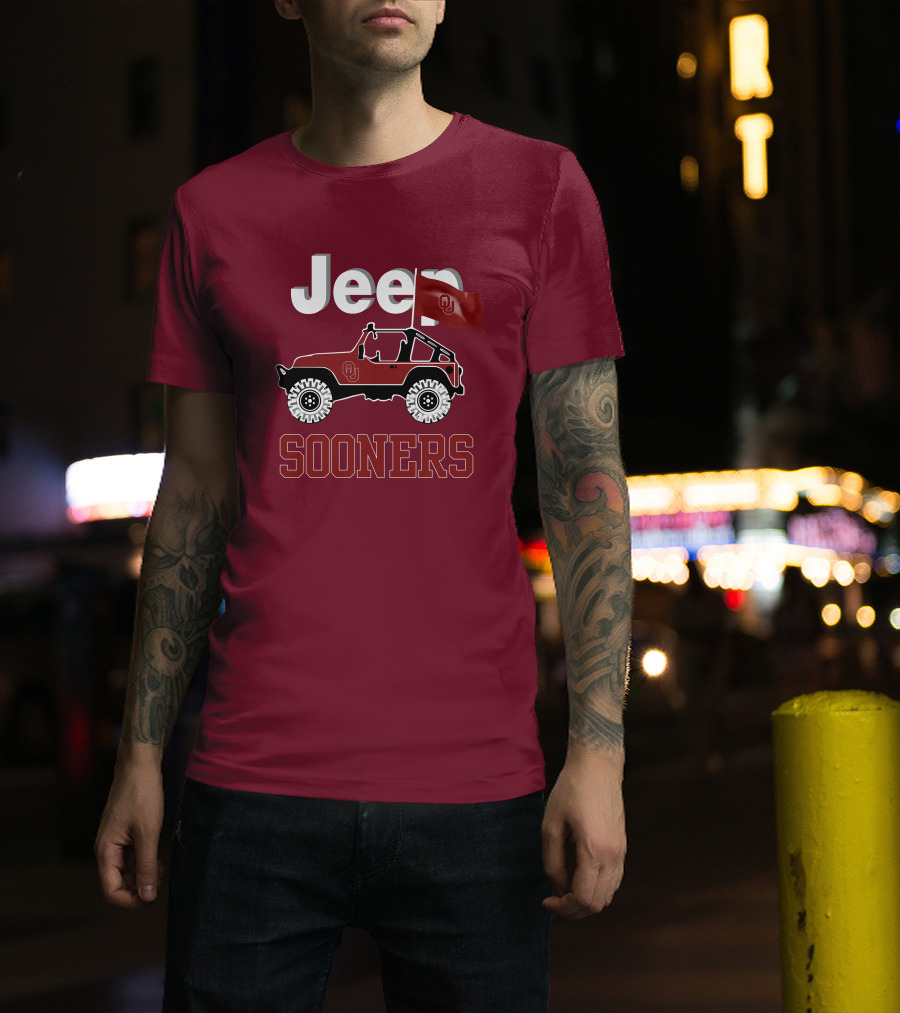 Jeep Sooners Ou Flag T-Shirt