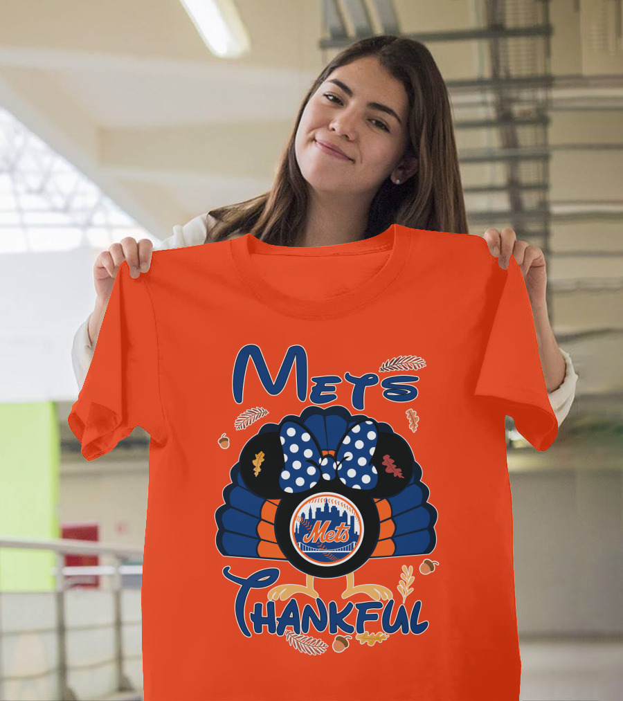 Mets Thankful Thanksgiving Minnie T-Shirt