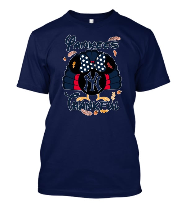 Yankees Thankful Minnie Thanksgiving T-Shirt