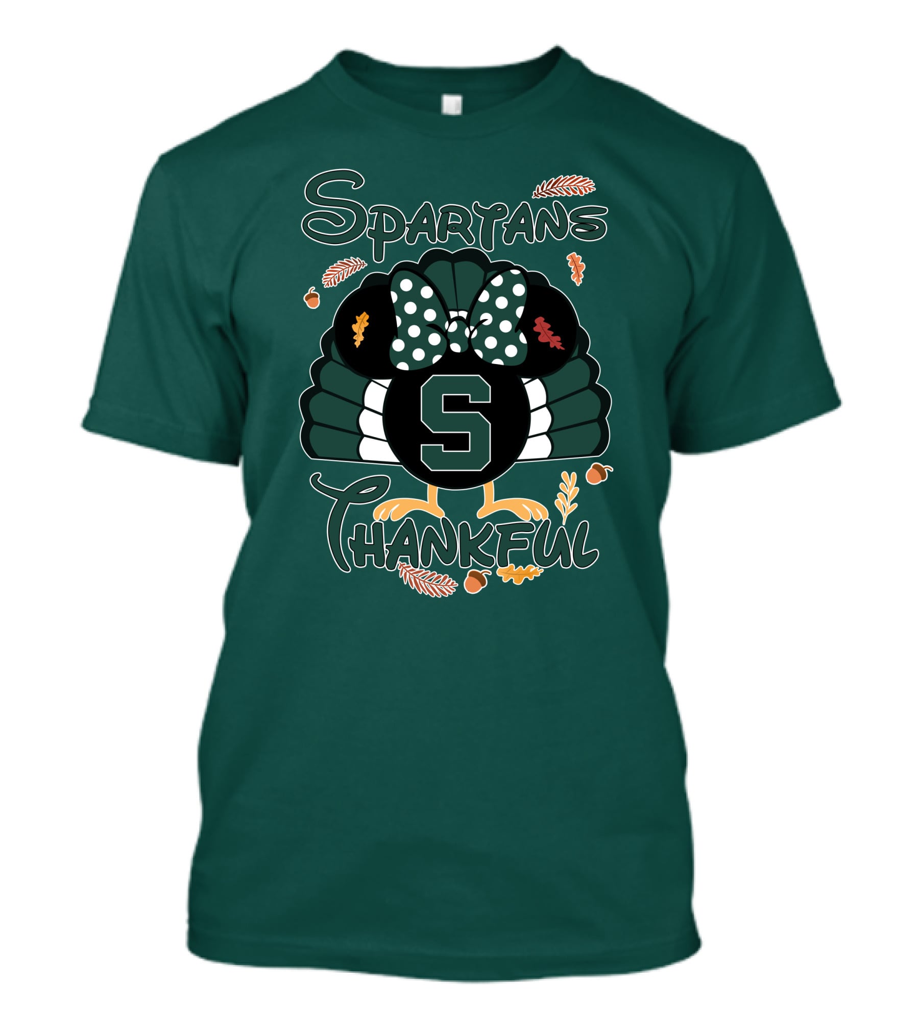 Spartans Thankful Thanksgiving Minnie Michigan State T-Shirt