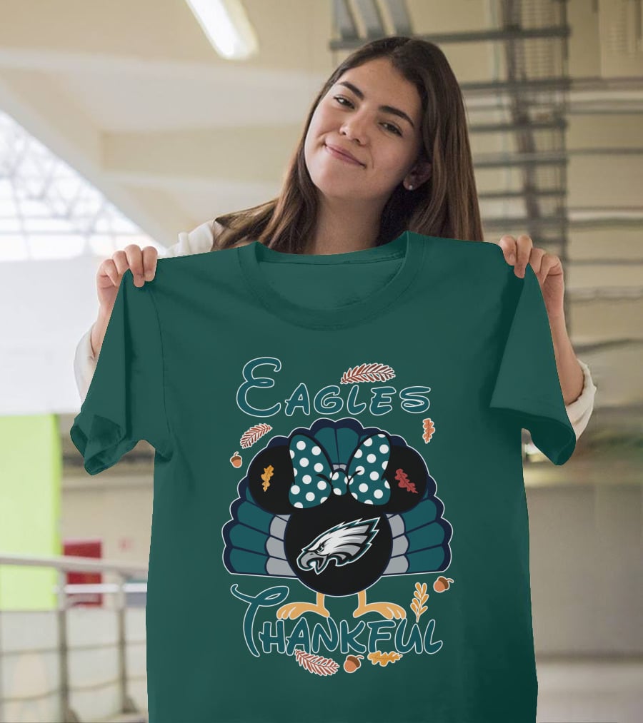 Eagles Thankful Philadelphia Minnie Thanksgiving T-Shirt