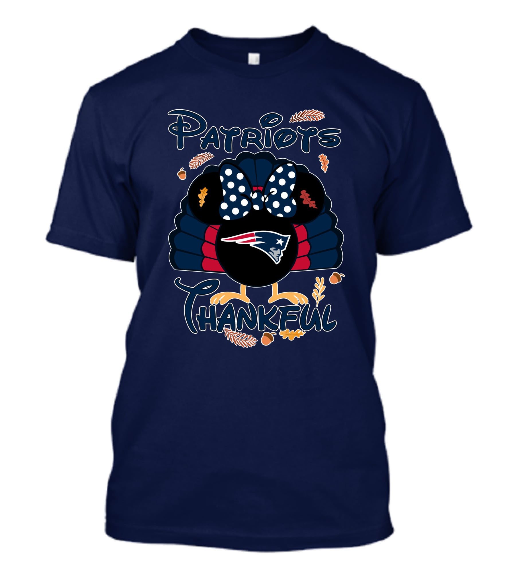 Patriots Thankful Thanksgiving Minnie Turkey T-Shirt