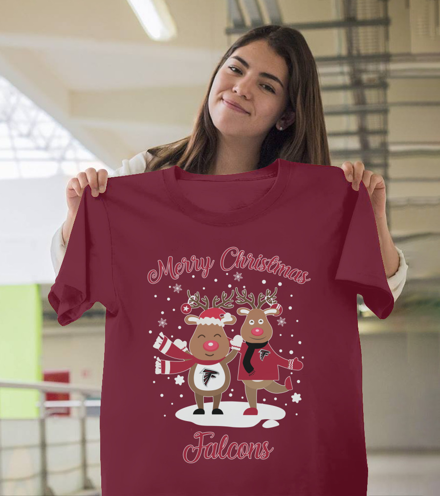 Merry Christmas Atlanta Falcons Reindeer T-Shirt