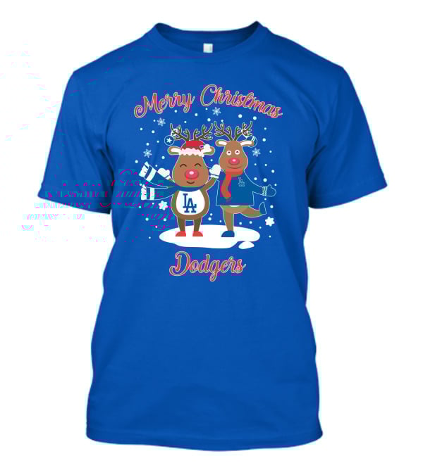 Merry Christmas Los Angeles Dodgers Reindeer T-Shirt