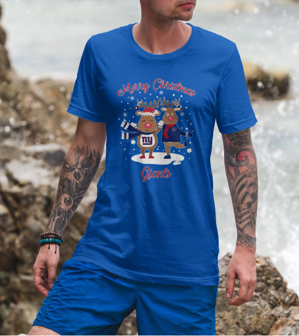 Merry Christmas New York Giants Reindeer T-Shirt