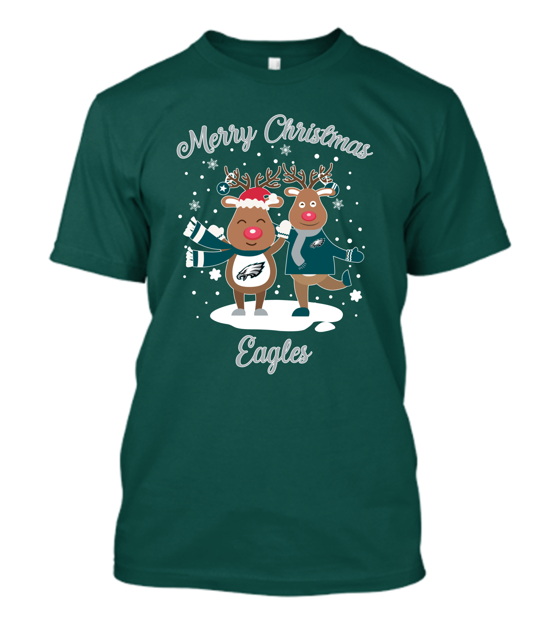 Merry Christmas Eagles Reindeer With Philadelphia Eagles T-Shirt