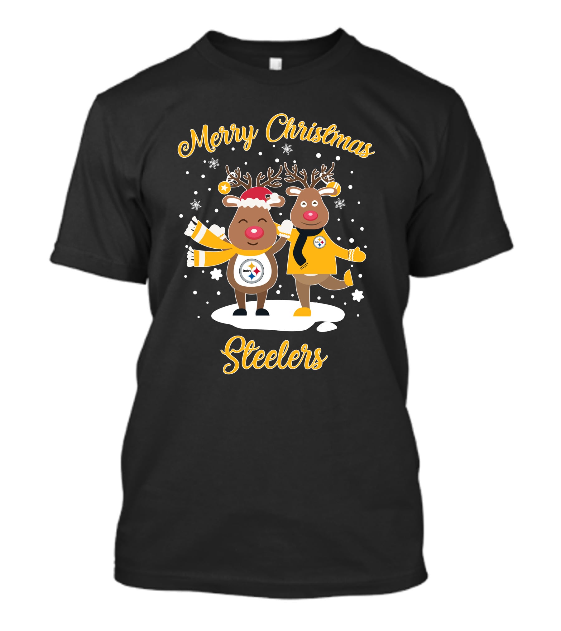Merry Christmas Pittsburgh Steelers Reindeer T-Shirt