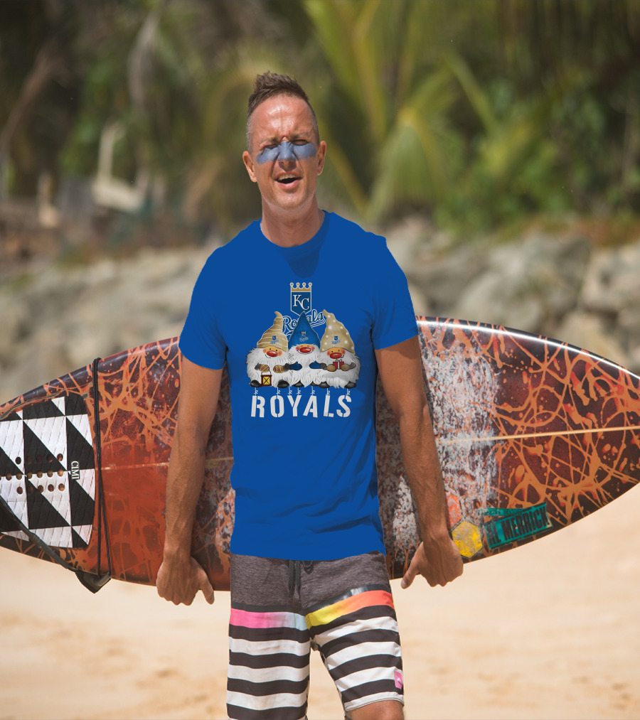 Kansas City Royals Merry Christmas Happy Holidays Gnomes T-Shirt