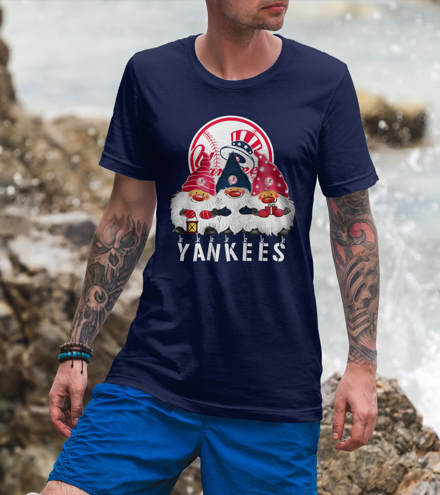 Yankees Merry Christmas Happy Holidays New York Yankees T-Shirt