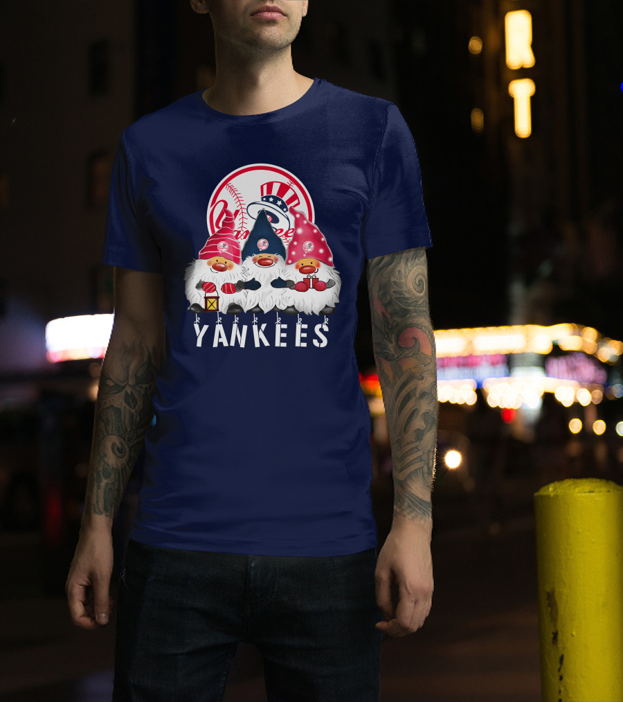 Yankees Merry Christmas Happy Holidays New York Yankees T-Shirt