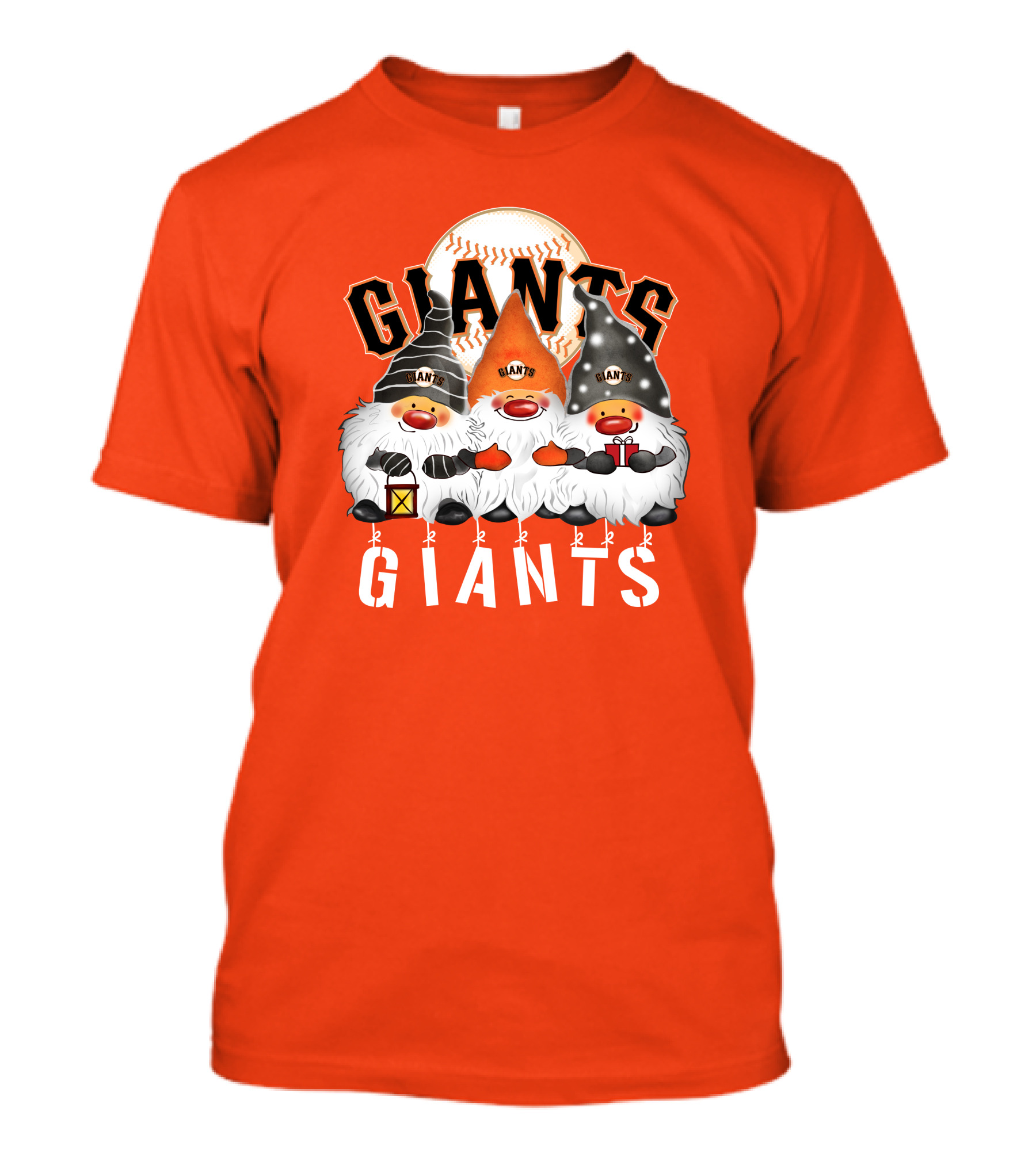 San Francisco Giants Merry Christmas Happy Holidays Giants Gnomes Baseball T-Shirt