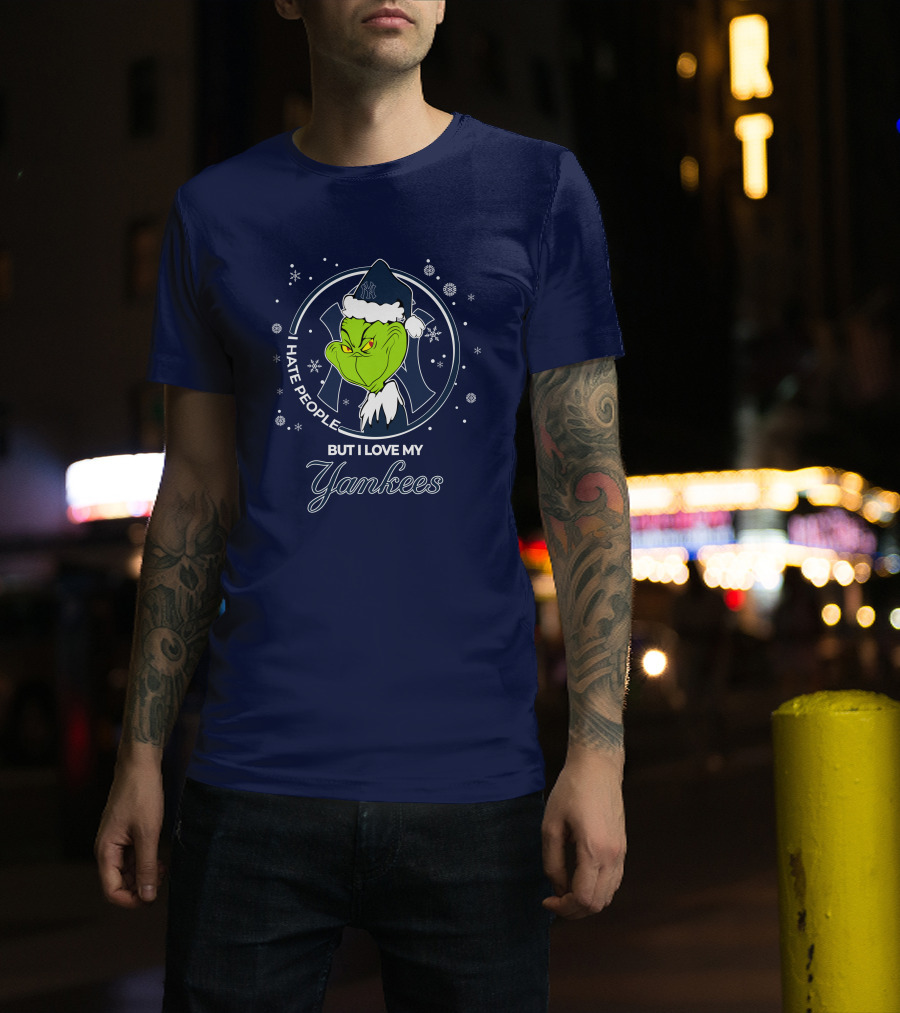 Christmas Grinch I Hate People But I Love My Yankees T-Shirt